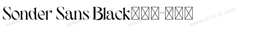 Sonder Sans Black免费下字体转换